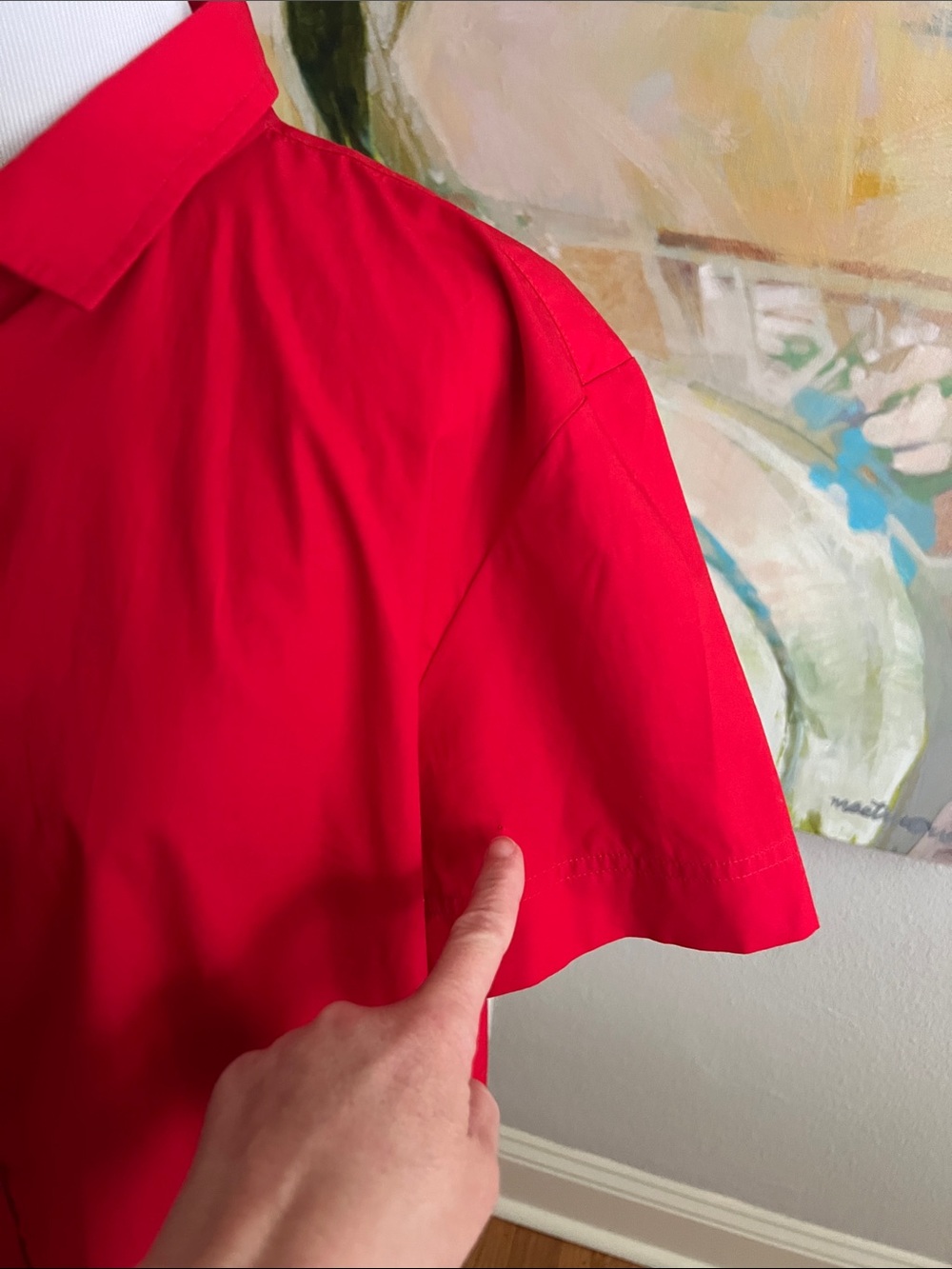 J. Crew Gamine shirt in cotton poplin Size 14 Red - Picture 10 of 16